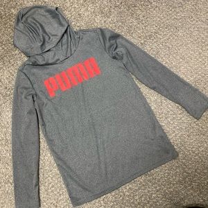 gray puma longsleeve shirt